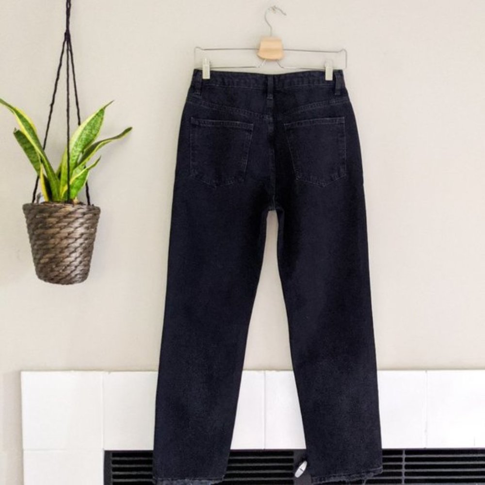 NEW Free People Dakota Black Straight Leg Jean - Picture 4 of 8